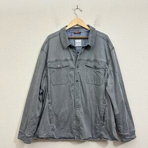 TOMMY BAHAMA Shirt Jacket Gray Lined Shacket Heavyweight LS Overshirt